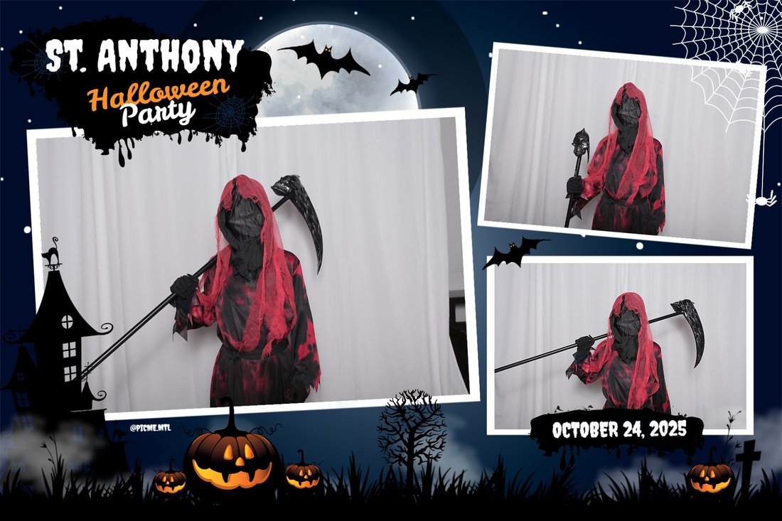 Printed postcard keepsake, Halloween party