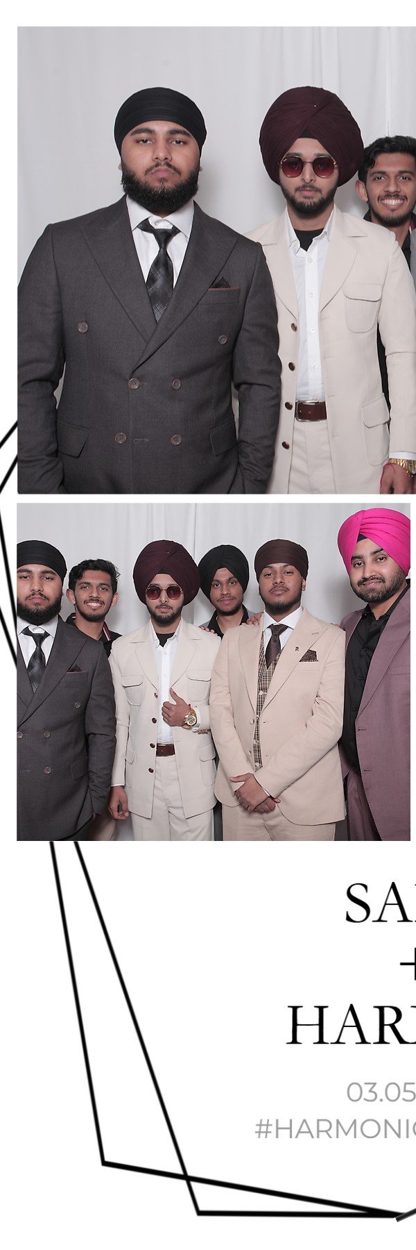 Printed keepsake card, sharp and stylish wedding
