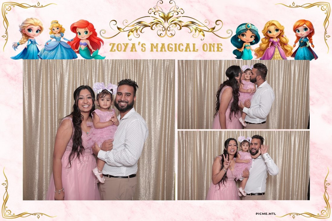 Printed postcard keepsake, princess-themed 1st birthday